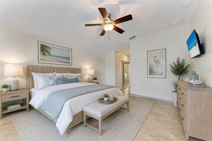 Virtually Staged Primary Bedroom