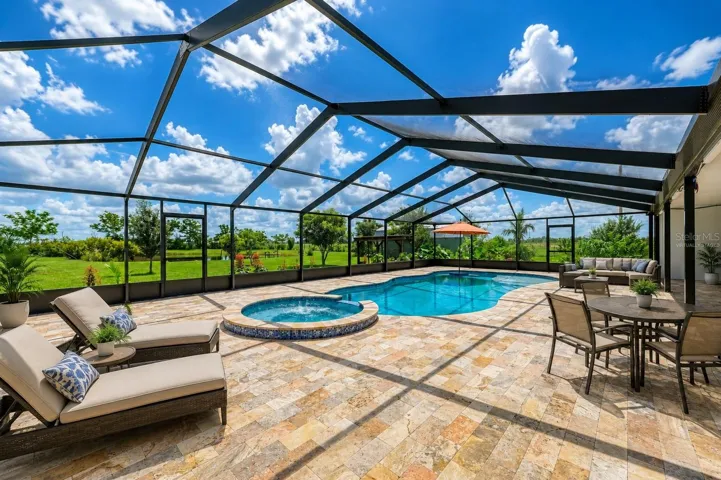 Virtually Staged Pool Area
