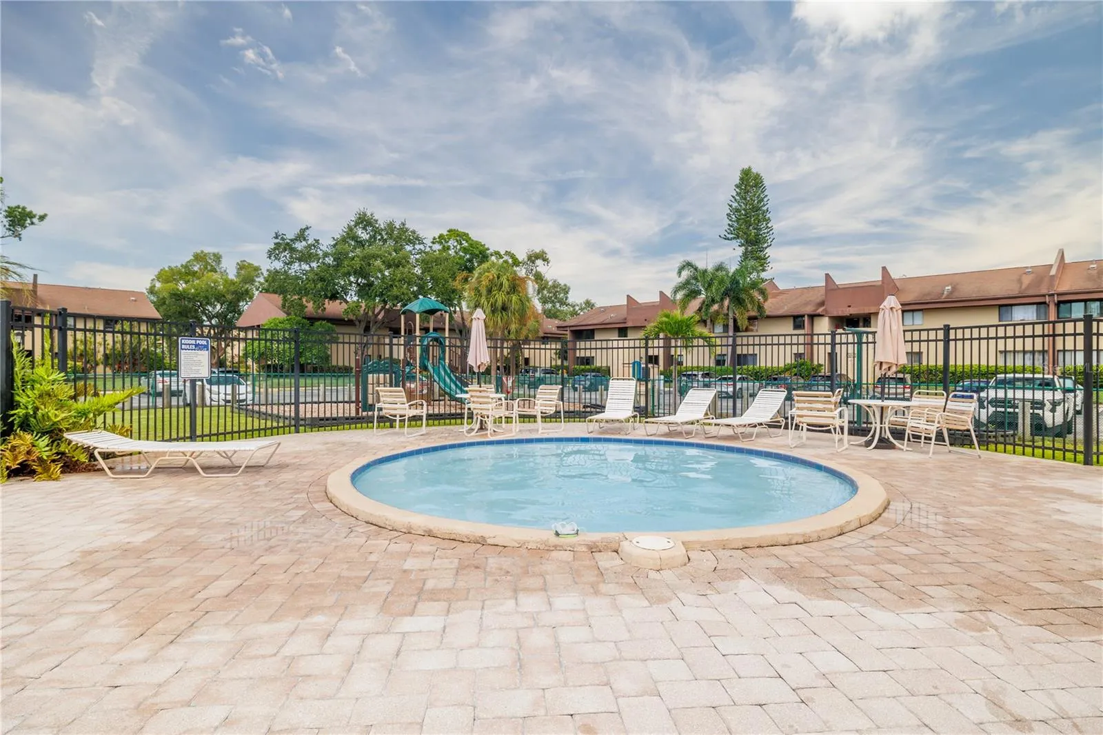 Keep the little cool in the splash area, wade pool, just for them, too!