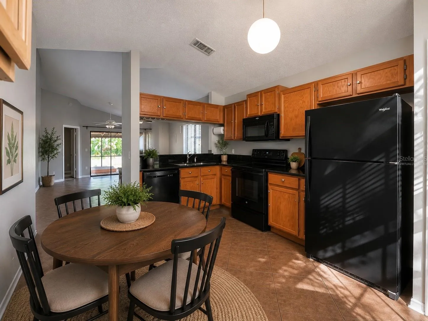 Virtually staged kitchen