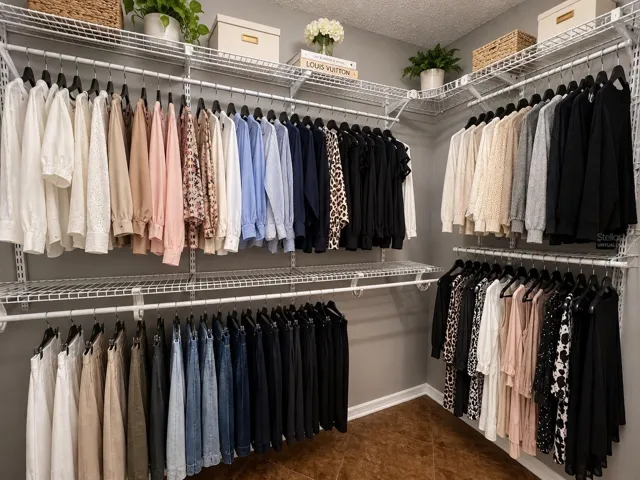 virtually staged primary closet