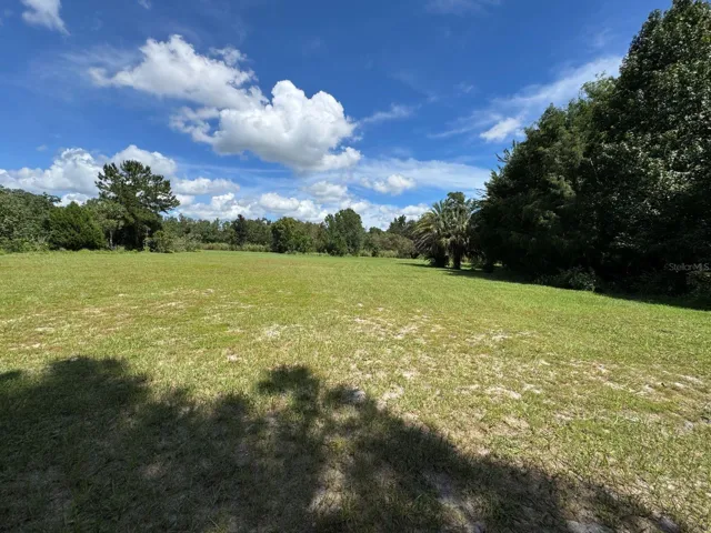 Mid field looking towards the driveway and road