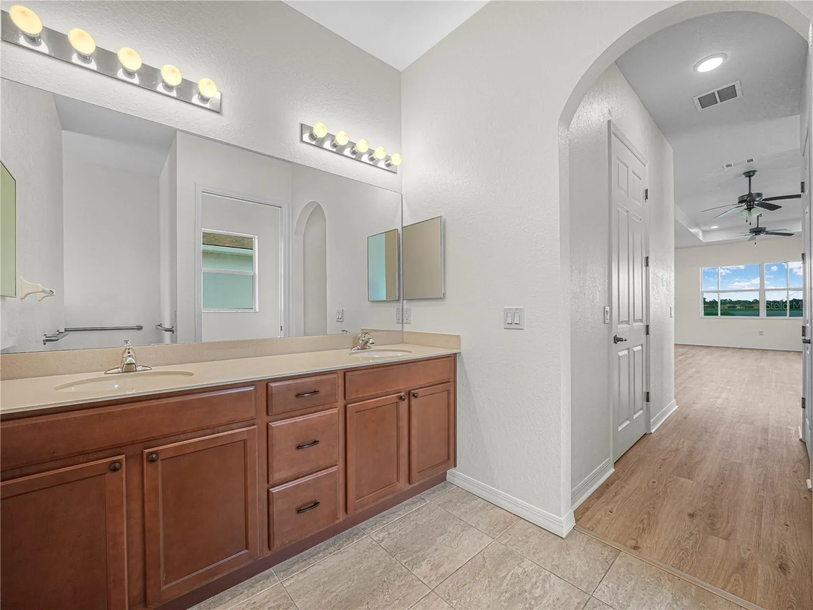 Double Sink Vanity in Primary Bath