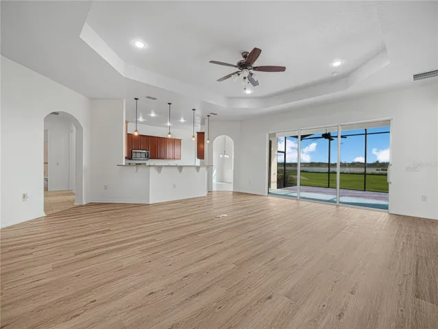 View From Front Entry. New Luxury Vinyl Flooring