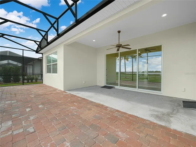 Lanai with Birdcage and Pavers