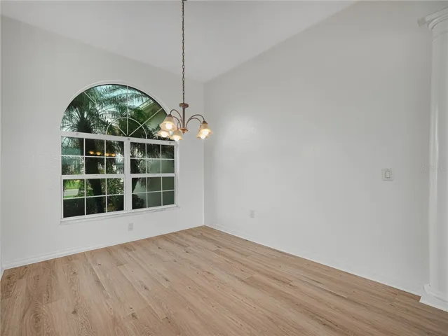 Arched Double Windows in Formal Dining