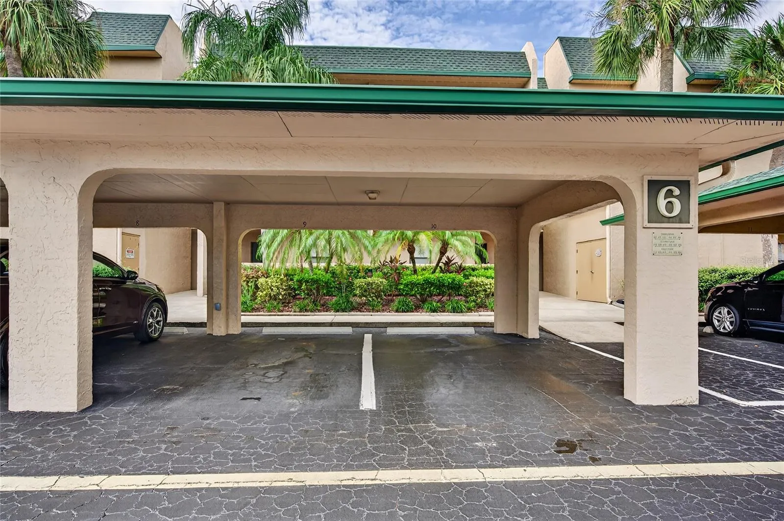 Covered assigned parking spot