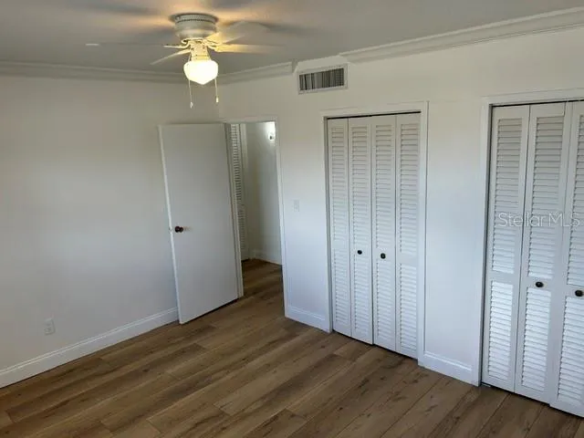 Double Closets and Ceiling fan in Primary Bedroom