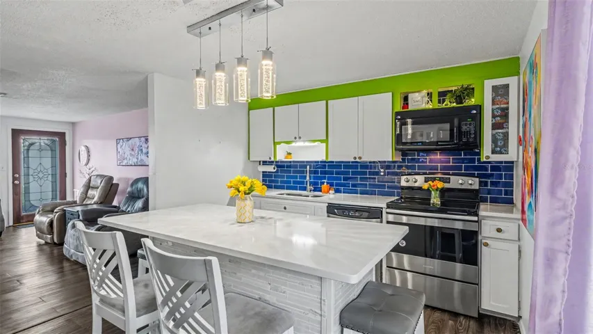 Kitchen from french doors