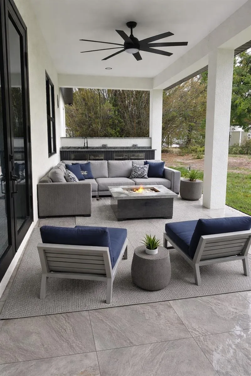 Rear Porch Virtually Staged