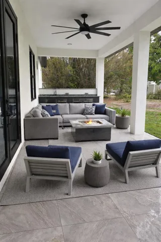 Rear Porch Virtually Staged