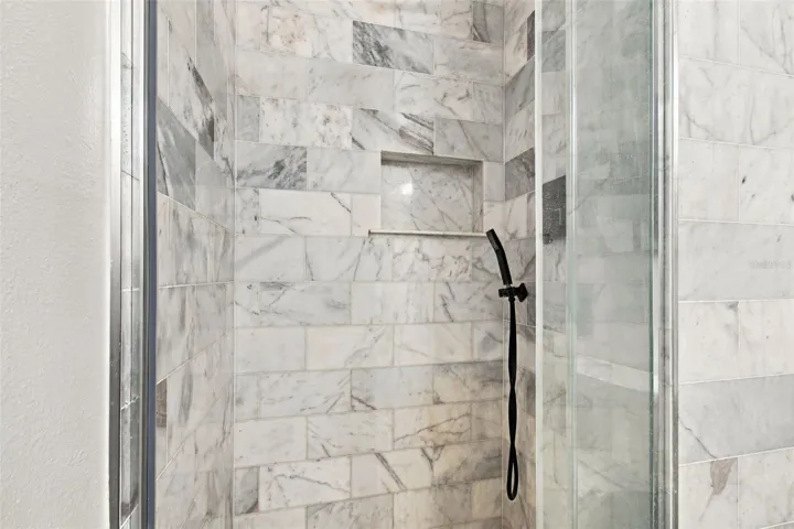 Guest marble bathroom shower