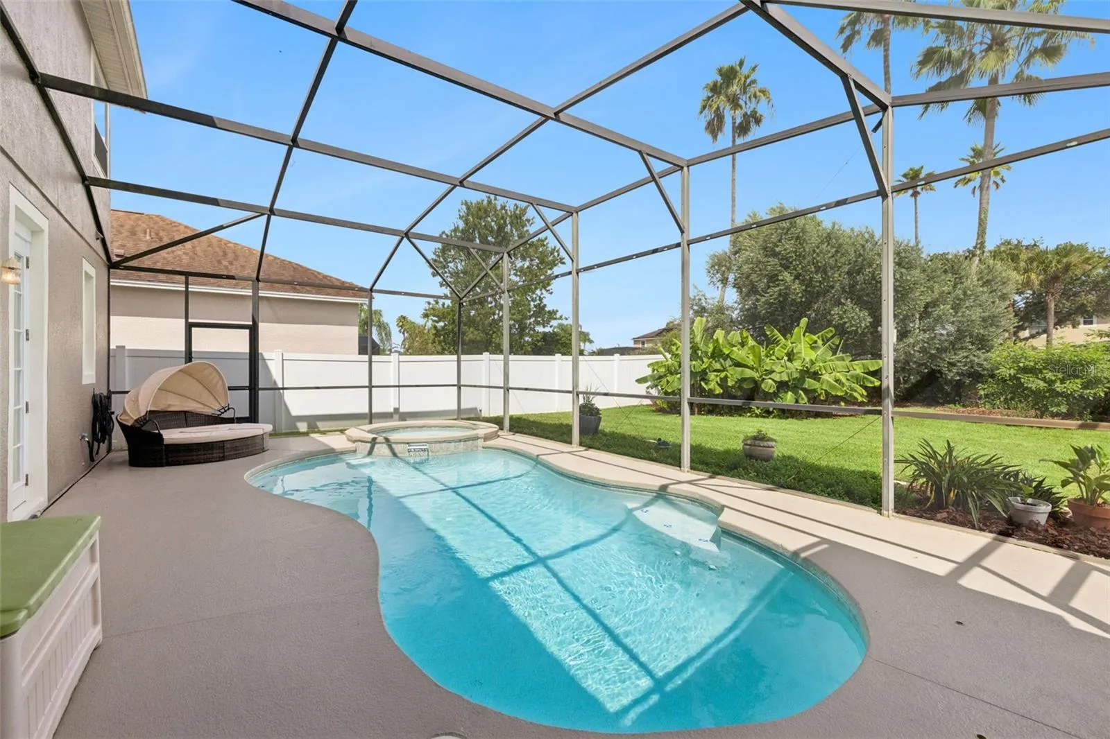Screen Enclosed Heated Pool and Spa