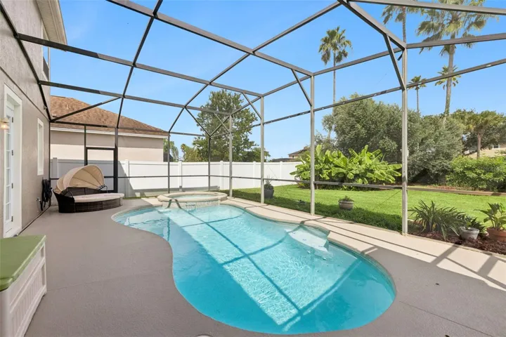 Screen Enclosed Heated Pool and Spa