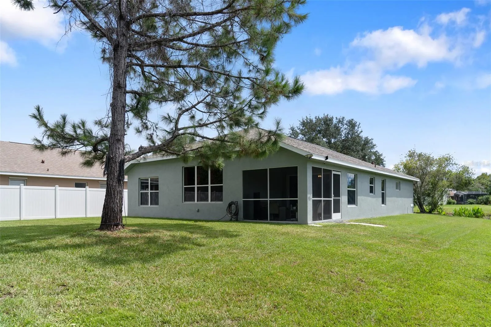 Large Backyard with privacy fence