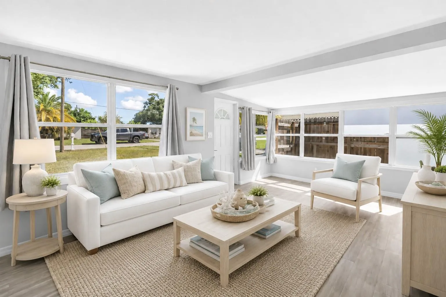 Living Room, virtually staged