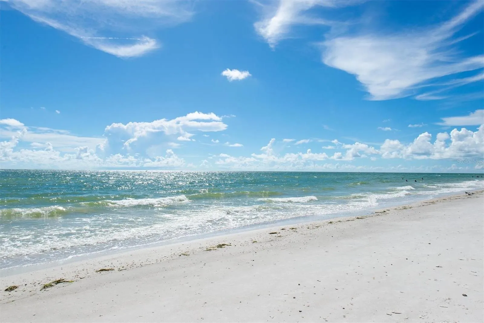 White sandy beaches along the Gulf
