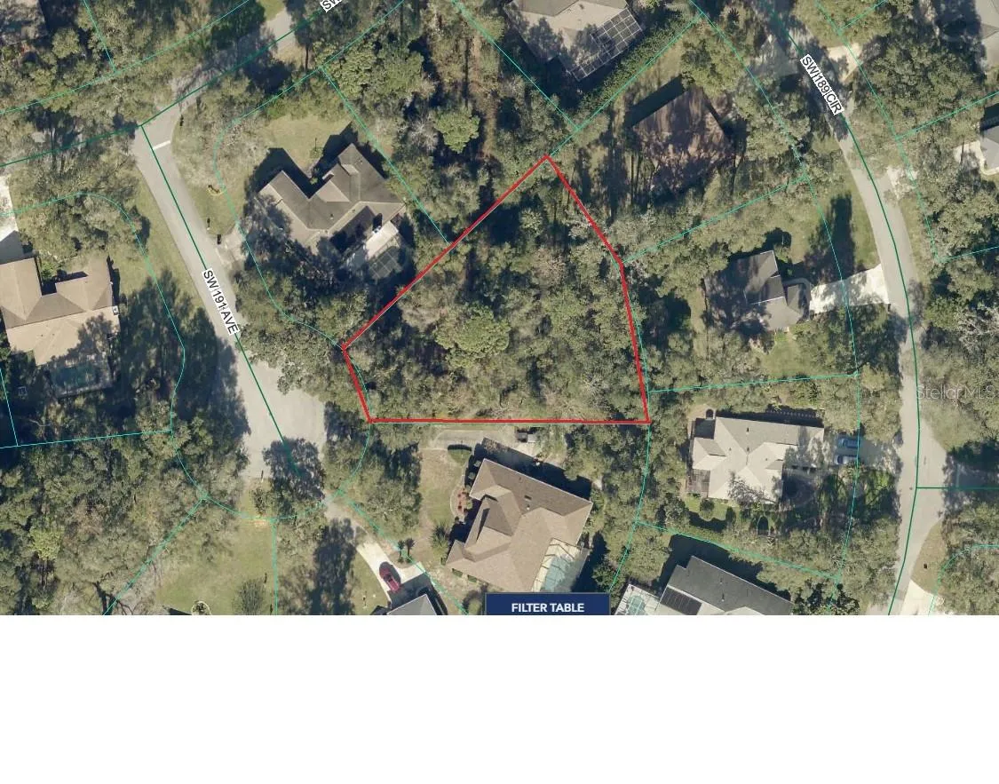Aerial Map lot in red outline