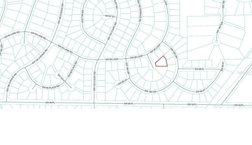 Property map lot in red outline