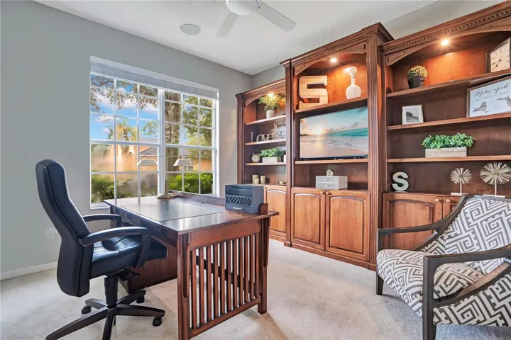 Office with Beautiful Bookcase