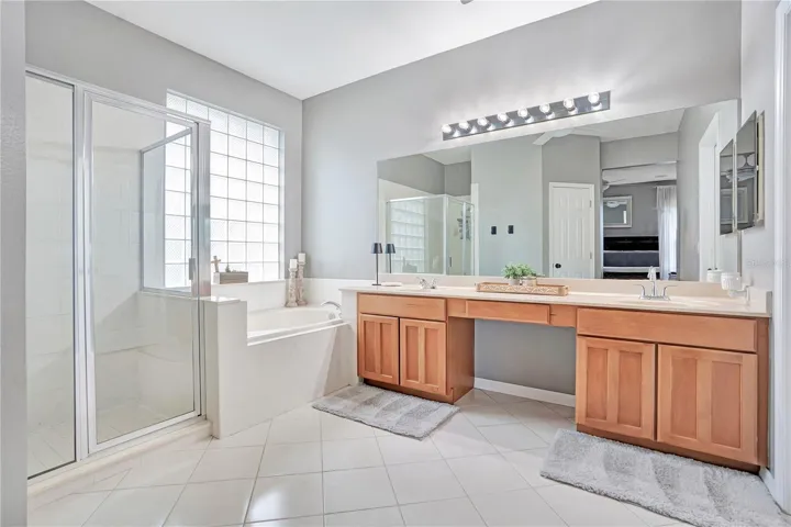 Primary Bathroom with Garden Tub and Separate Shower