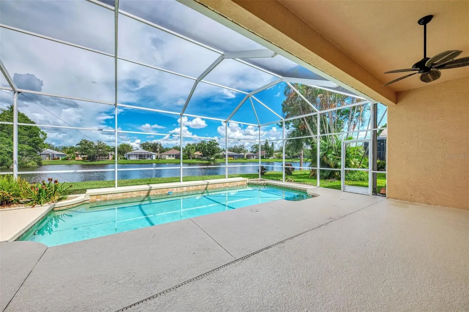 Pool inside cage