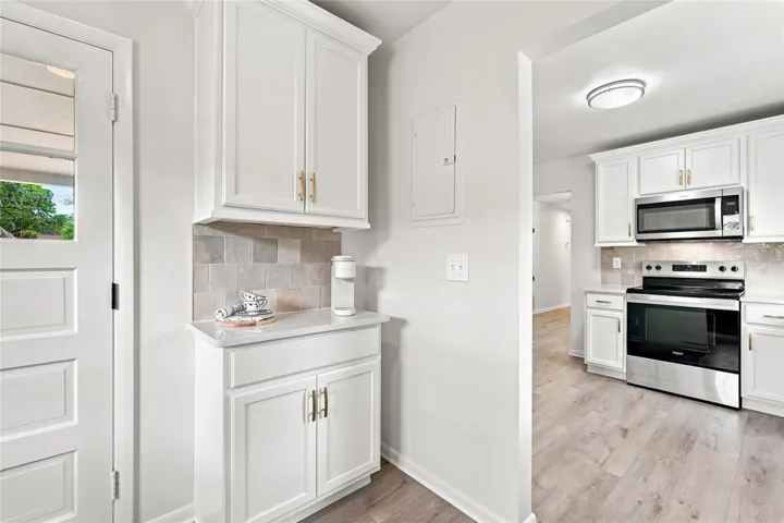 Inside Laundry Room with Coffee Bar