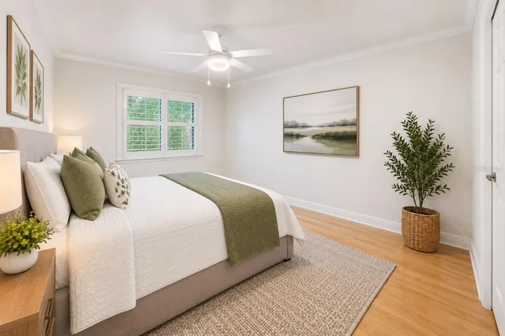 Primary bedroom with walk-in closet