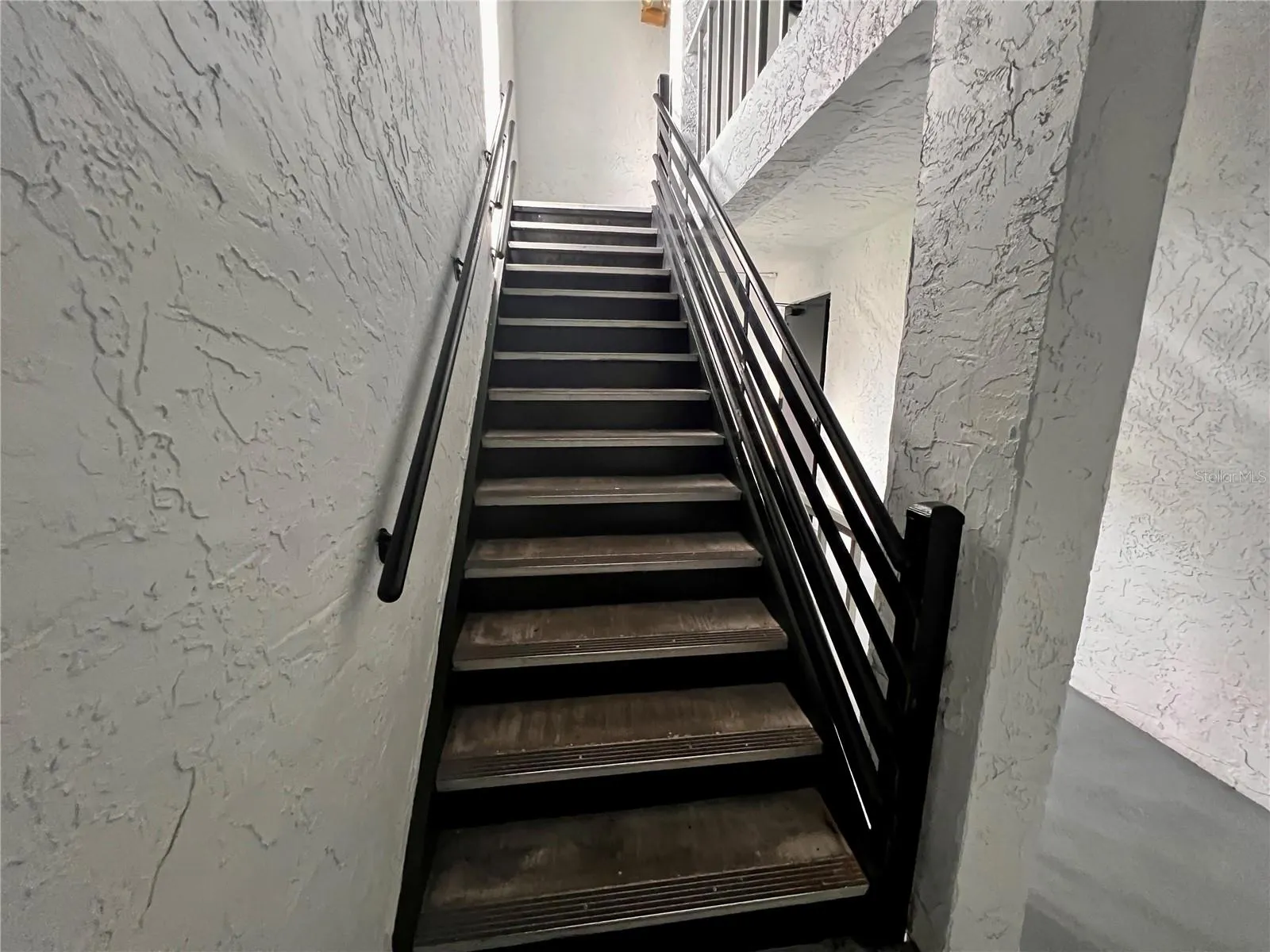 Stairwells are covered and well maintained.