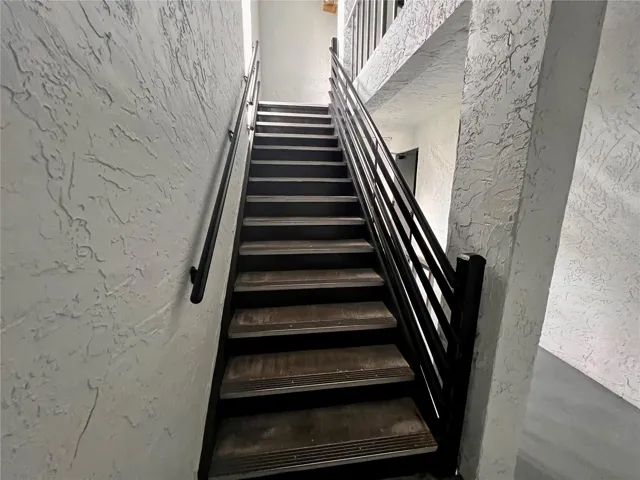 Stairwells are covered and well maintained.