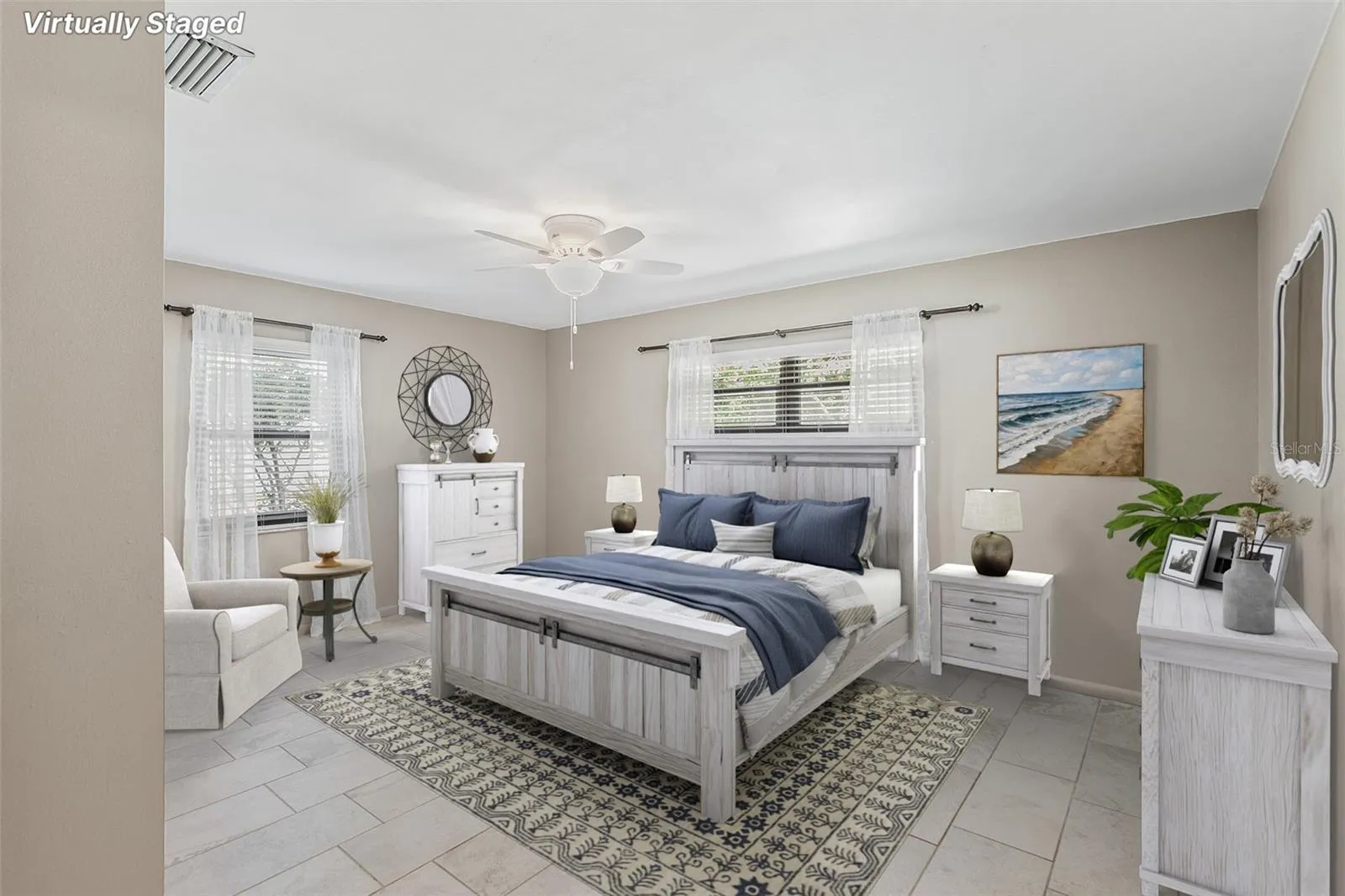 Staged Primary Bedroom