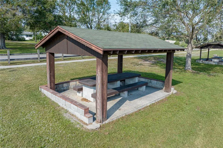 Covered picnic area at park