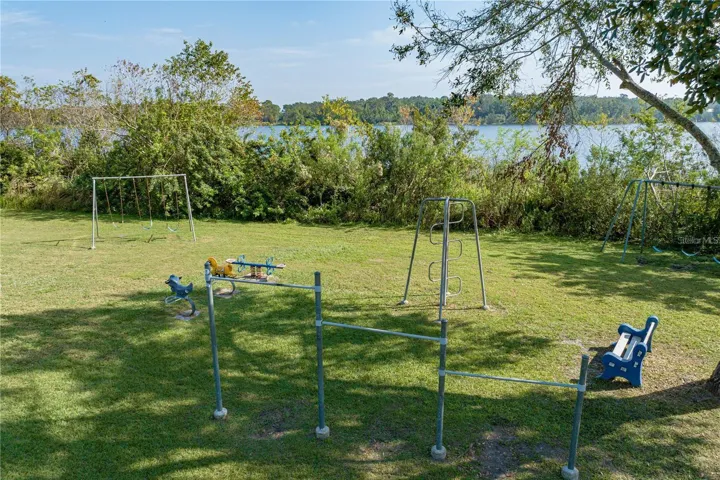 Playground equipment at park
