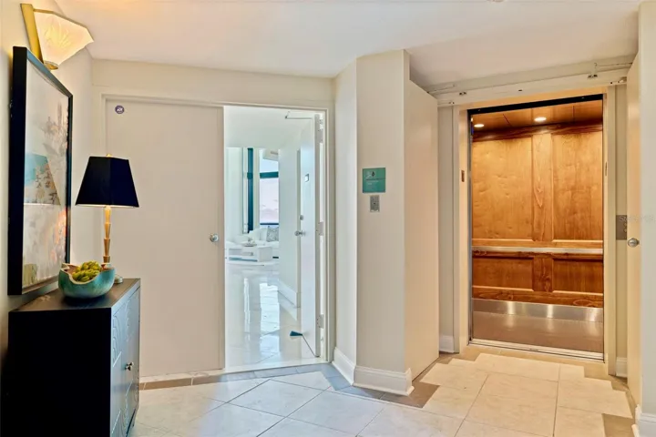 From your elevator into your residence