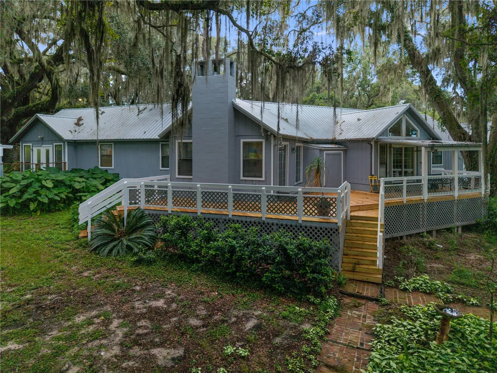 Back view of the home
