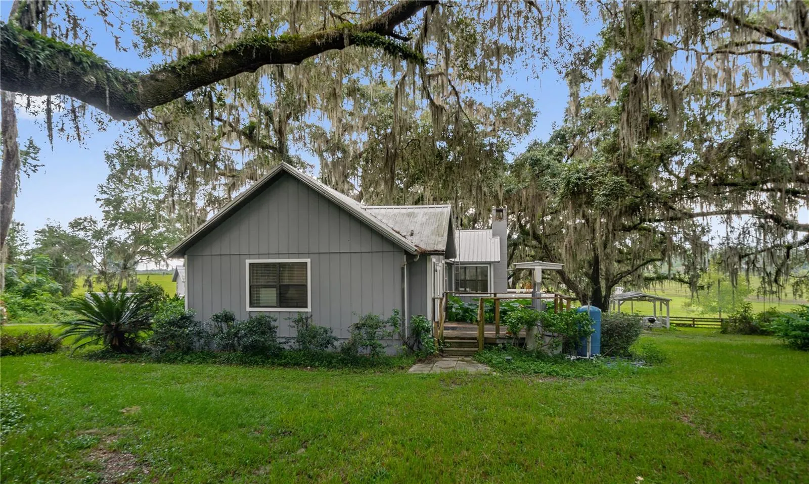 Side view of the home
