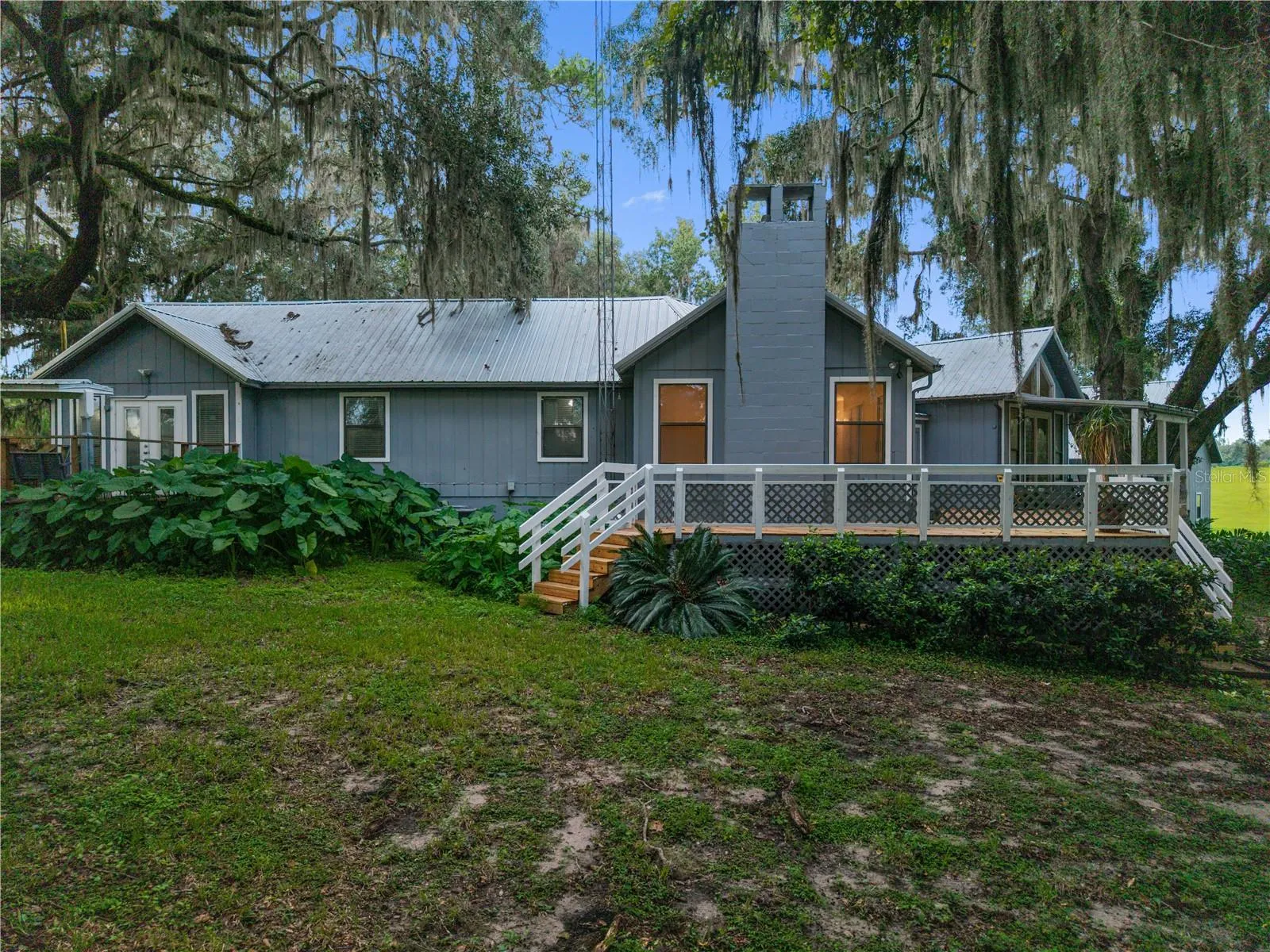 Back view of the home