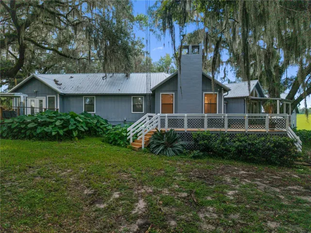 Back view of the home