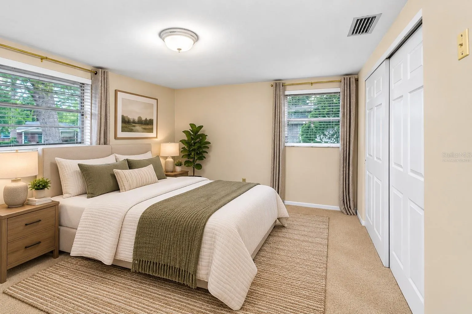 Virtually Staged Master Bedroom