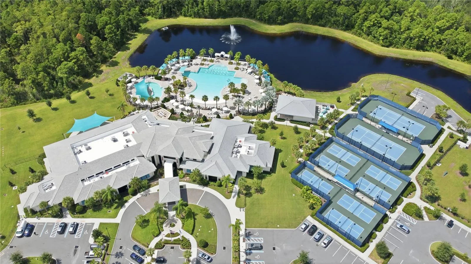 Overhead Shot Of Club House Outdoor Amenities