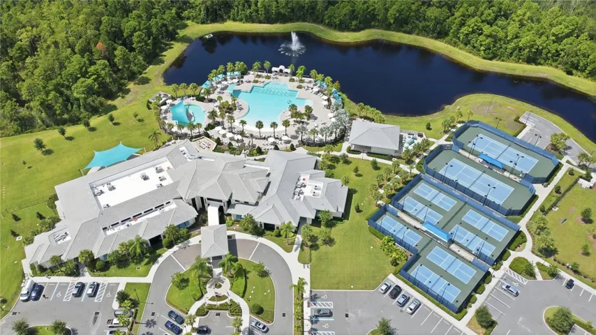 Overhead Shot Of Club House Outdoor Amenities