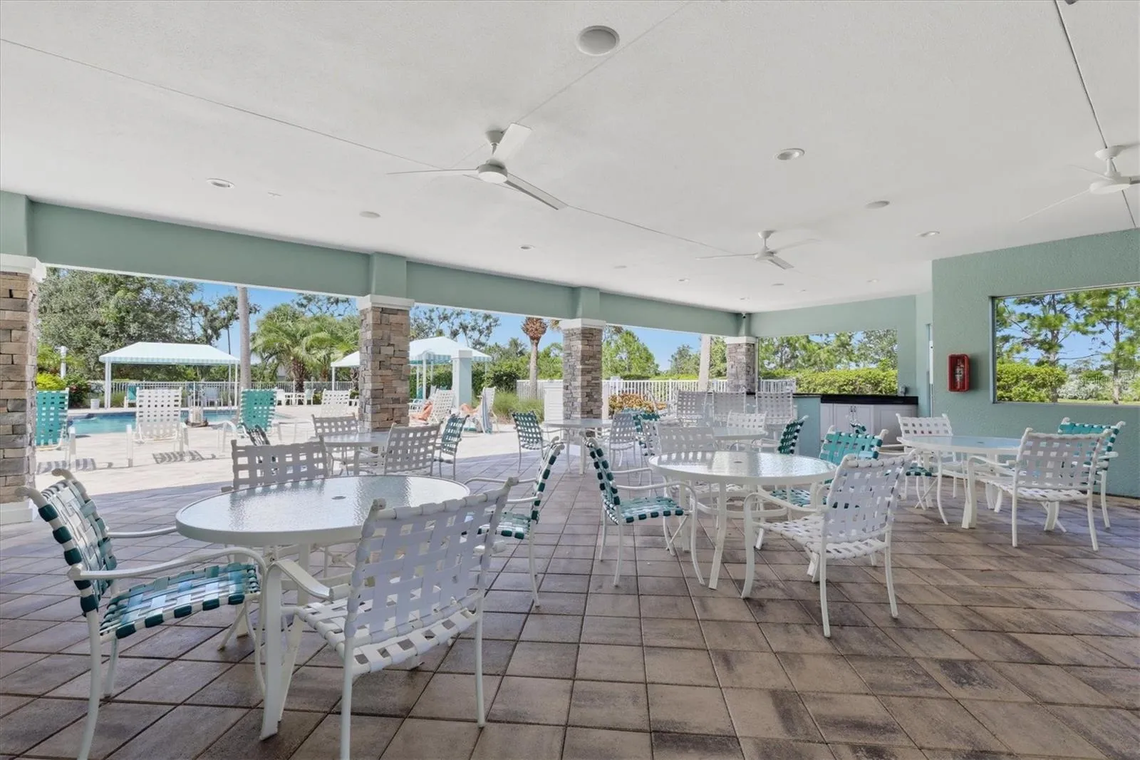 Picnic Area Beside Pool