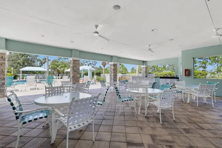 Picnic Area Beside Pool