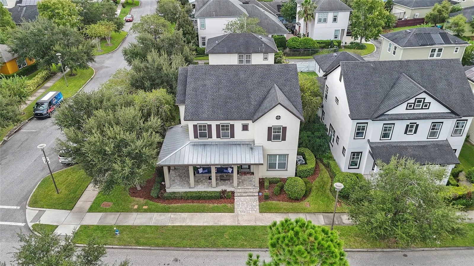 Aerial, Front Exterior