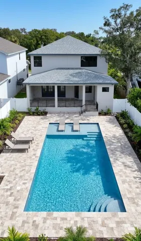 Virtual Rendering of proposed Pool (15' x 28') &amp; Deck
