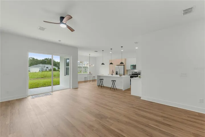 OPEN PLAN VIEW FROM LIVING ROOM