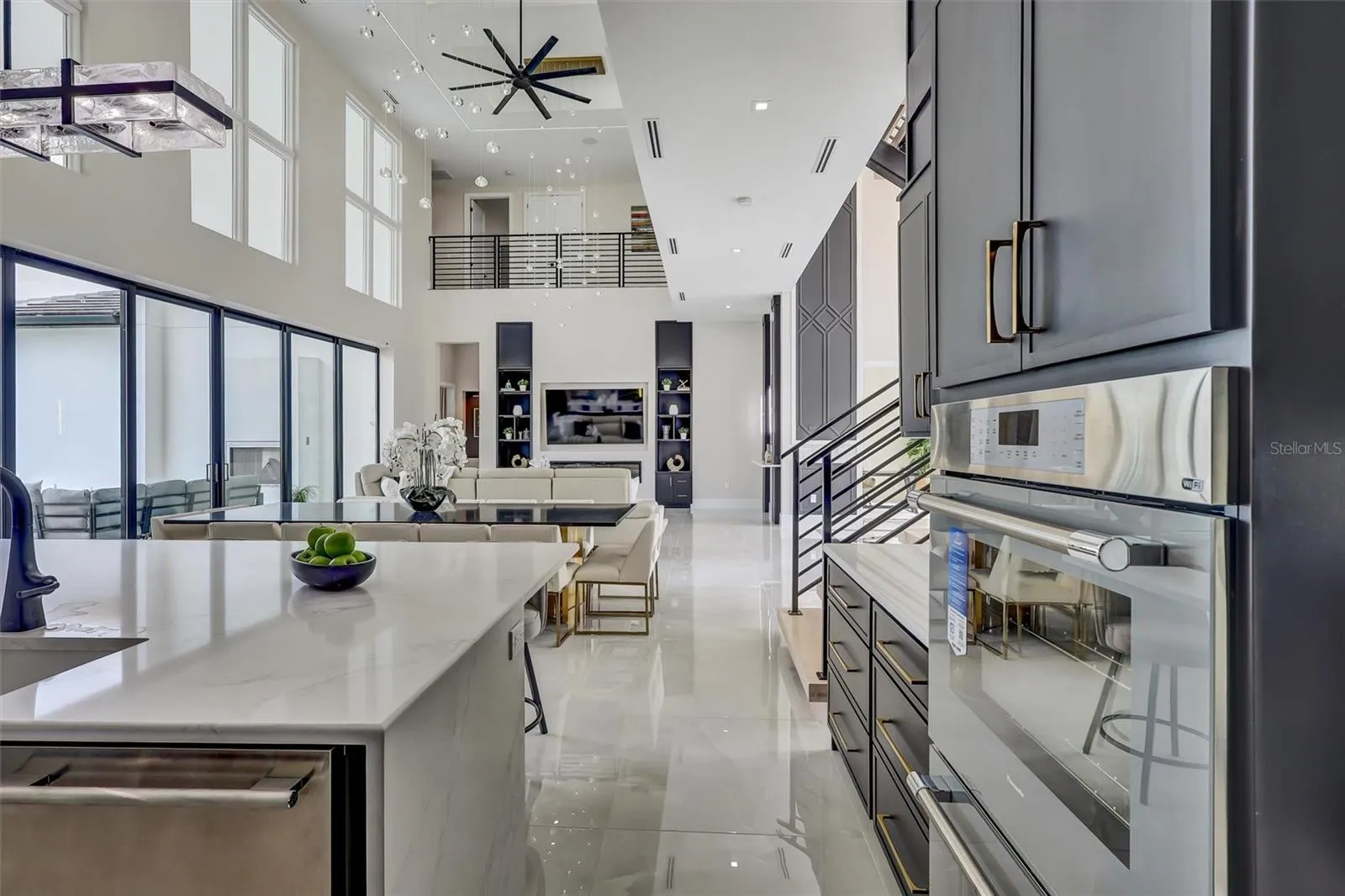 Expansive kitchen designed to remain connected to the Great Room