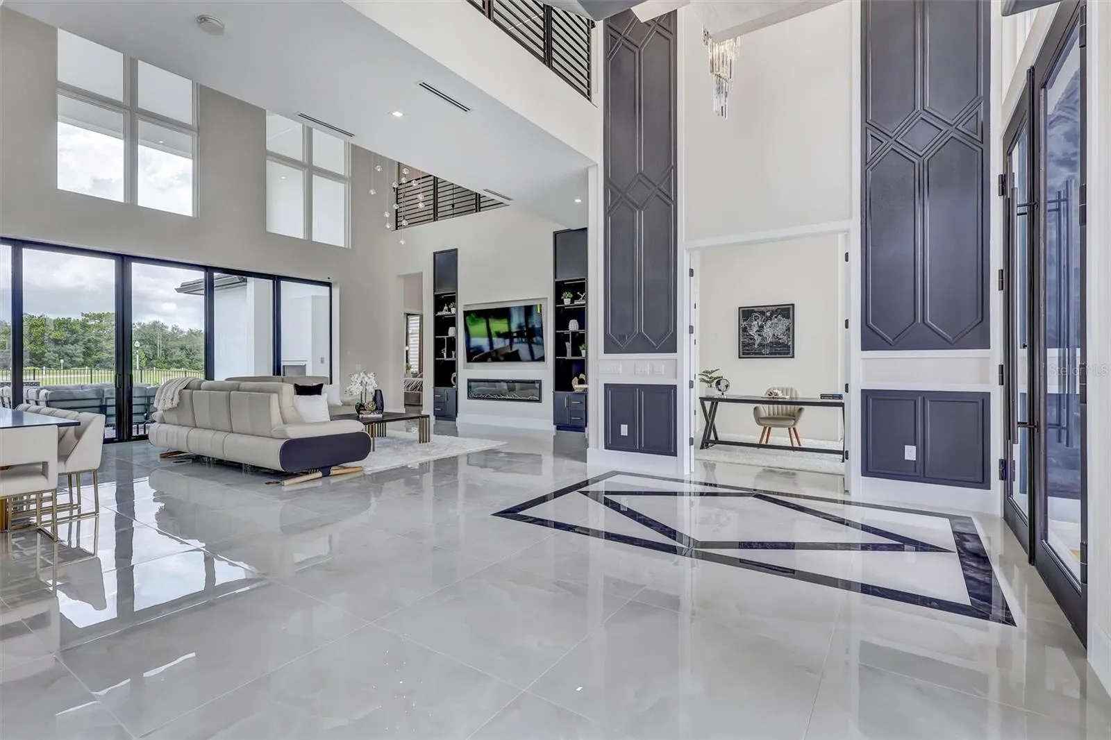 Grand interior proportions and abundant natural light define the main living spaces