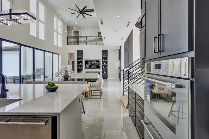 Expansive kitchen designed to remain connected to the Great Room