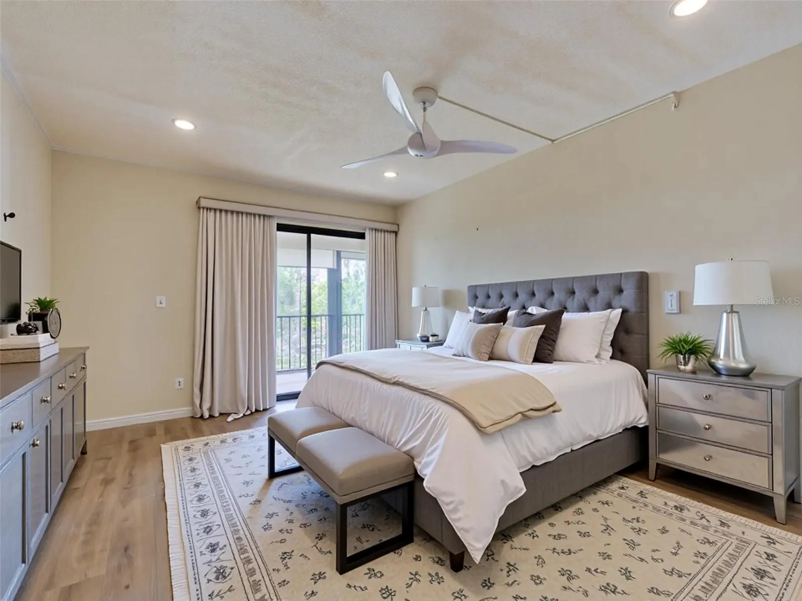 Primary Bedroom staged